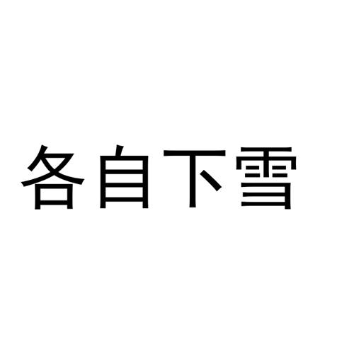 各自下雪